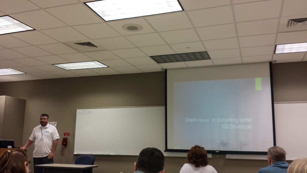 Vladimir Oselsky presenting "Crash Course on Becoming a Better SQL Developer"