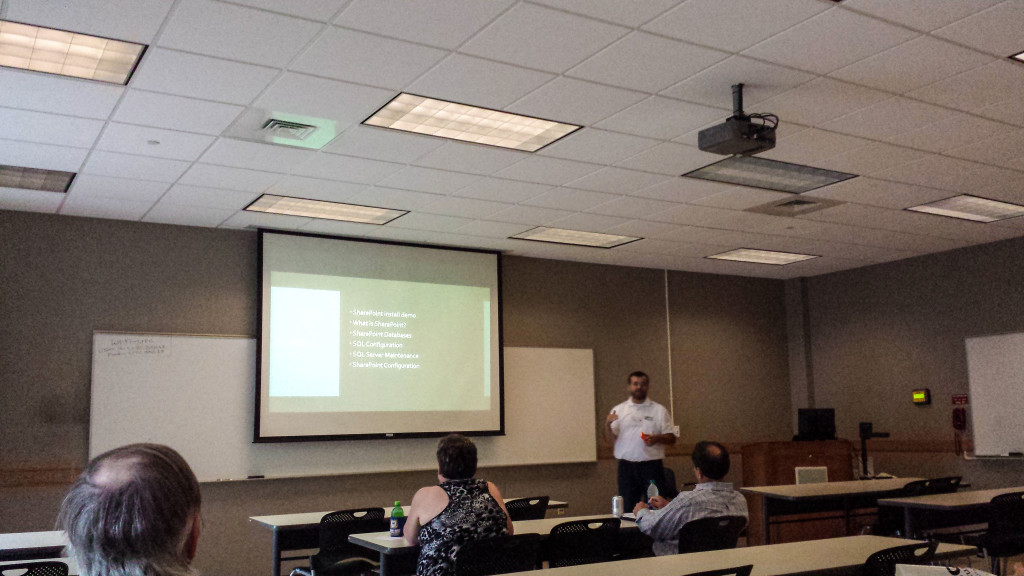 Daniel Glenn presenting "Tuning SQL Server for SharePoint"