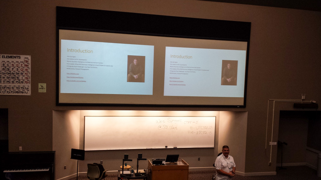 Wes Springob presenting "Querying Acitive Directory from SSRS"