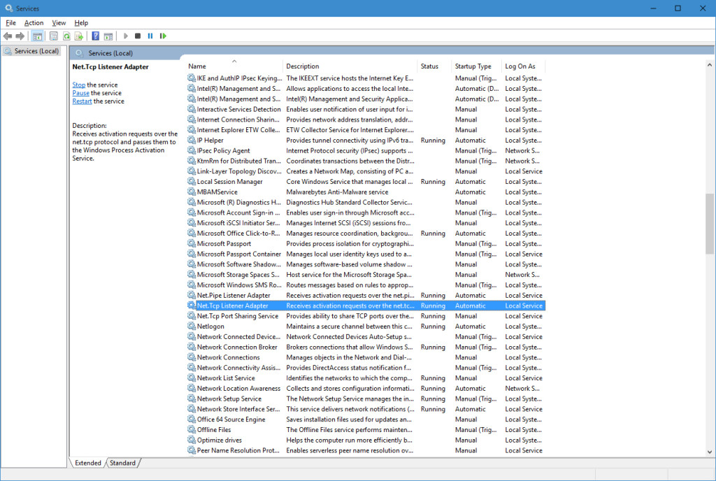 Net.TCP Listener Adapter Service