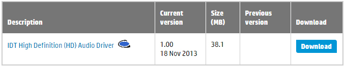 HP Elitebook 8460p Sound Driver - Win 10