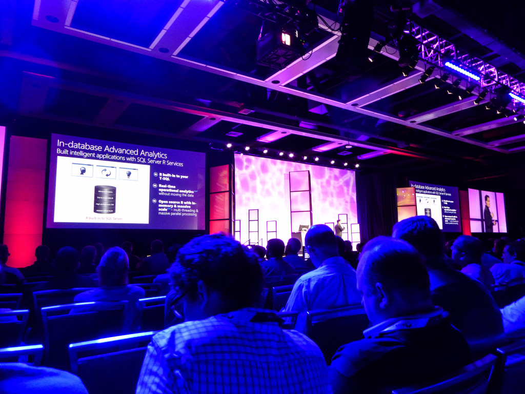 Day 1 keynote highlighting some of the new additions to SQL Server 2016.