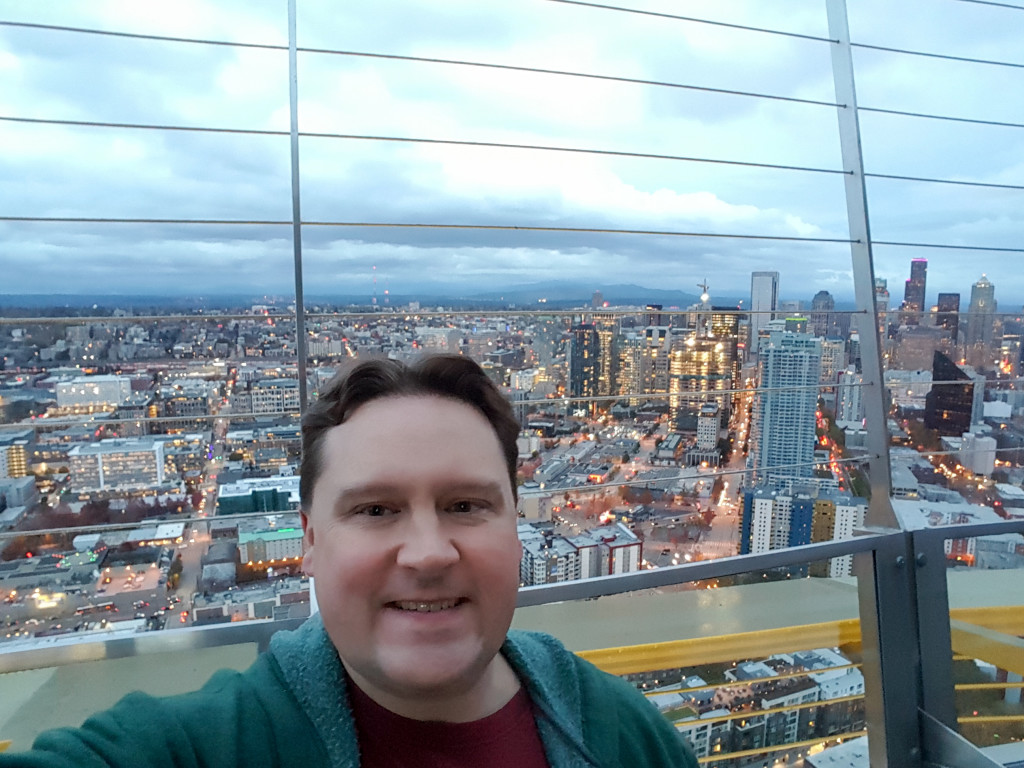 With everybody else up there taking selfies, figured I had to take one too to prove I was there, so, here I am.