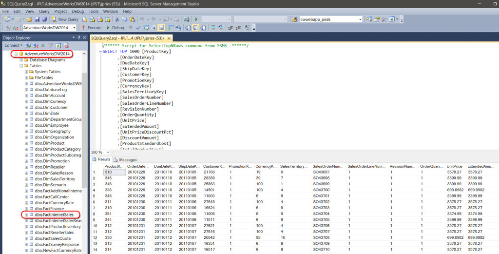 Adventure Works DW 2014 Test
